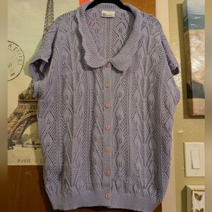 J.R. Rappers Lavender Knit Cardigan